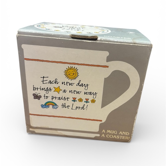 Hallmark Mug Mates Inspirational Praise The Lord Cream Mug with Coaster Set NEW - Picture 4 of 7